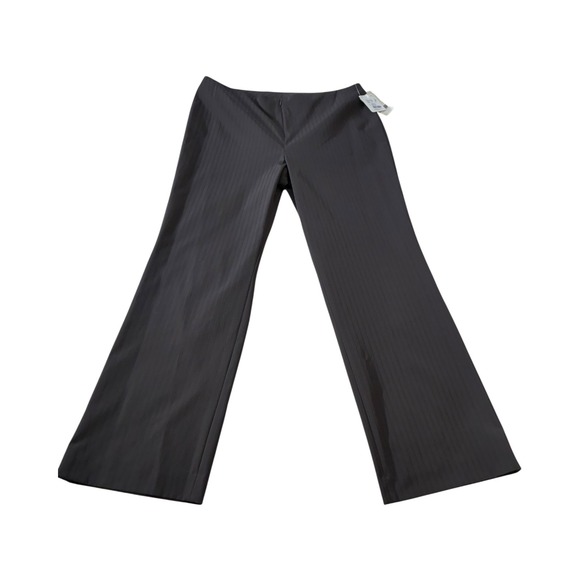 Doncaster Signature Women's Brown Pinstripe Wide Leg Dress Pants Size 16 NWT - Picture 1 of 9